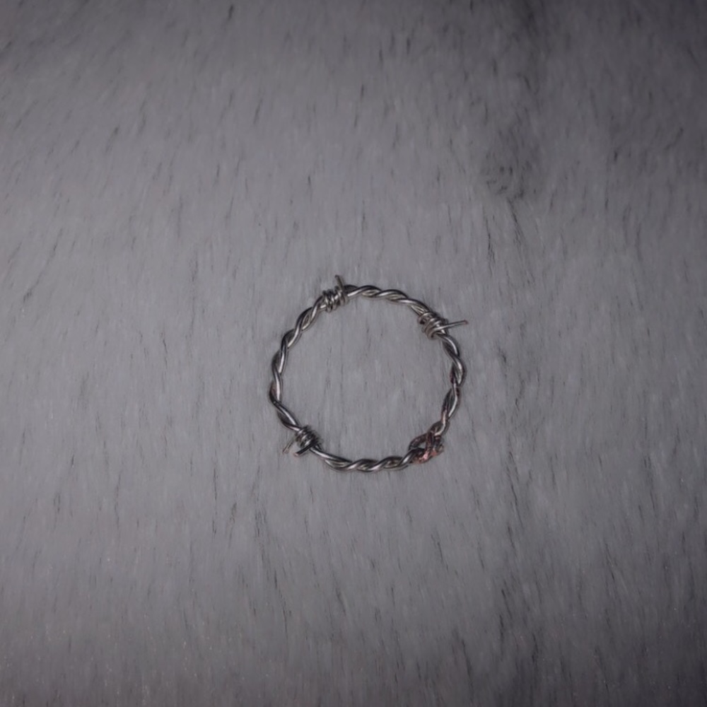 hand made, barbed wire ring (size 7)